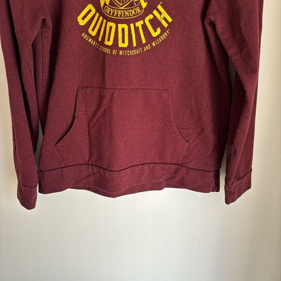 Harry Potter Gryffindor Quidditch Hogwarts school hooded sweatshirt - size Med! - Picture 3 of 7